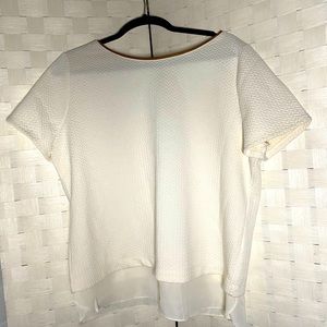 White House Black Market Eggshell Top Size XL